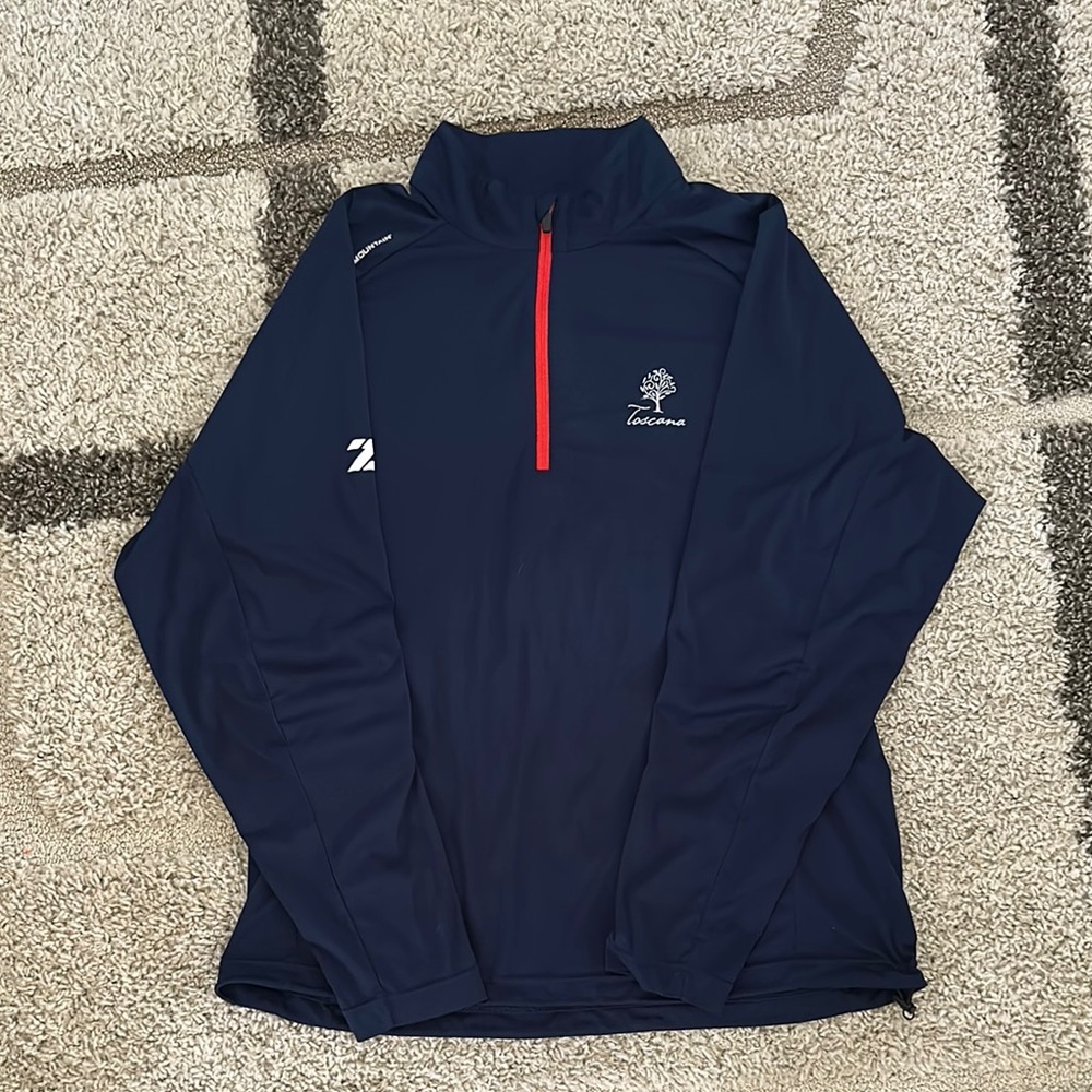 Blue and Red Long Sleeve Swim Rash Guard